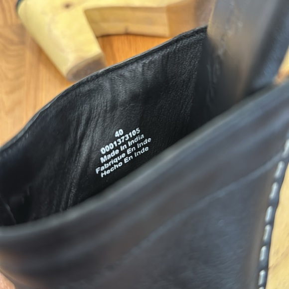 Free People Leather Black Clogs EU40 US9 - Picture 6 of 6